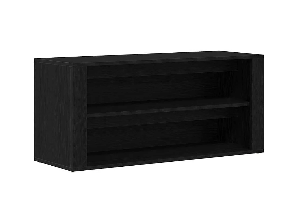 Banc à chaussures Chêne noir 100x35x45 cm Bois d'ingénierie