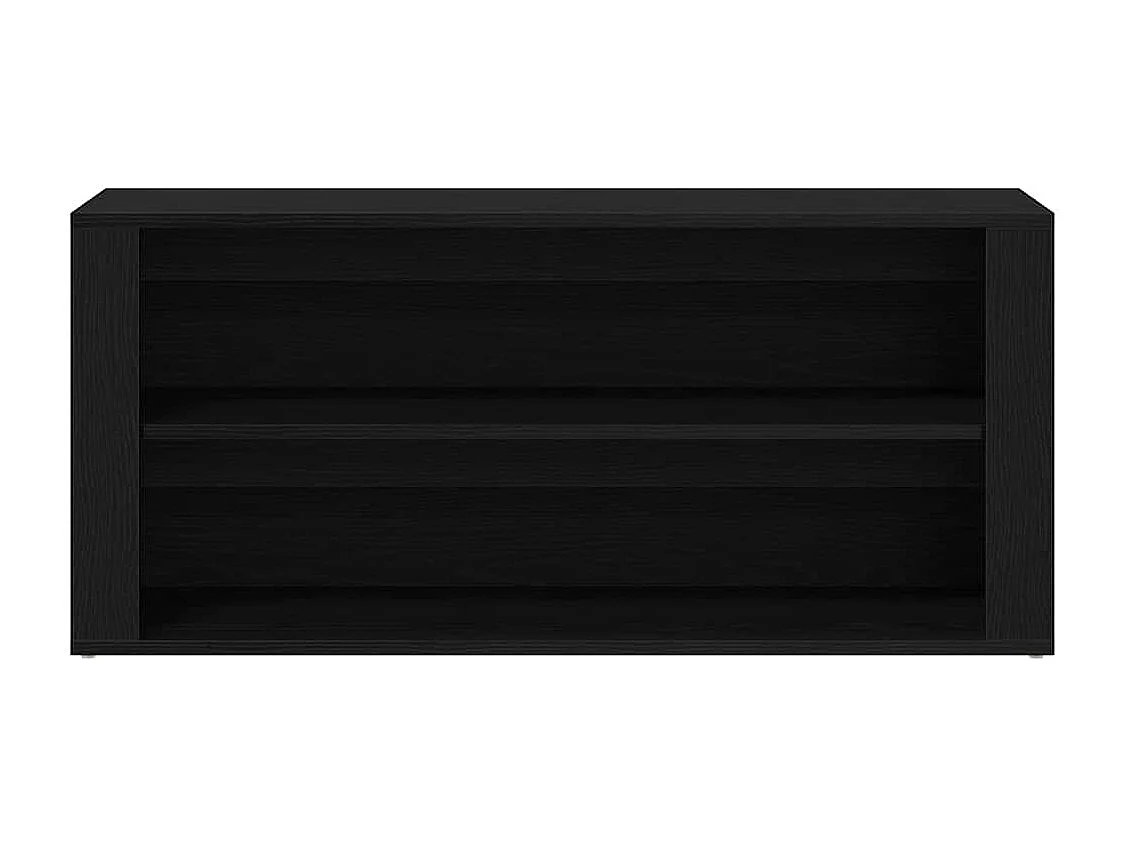 Banc à chaussures Chêne noir 100x35x45 cm Bois d'ingénierie