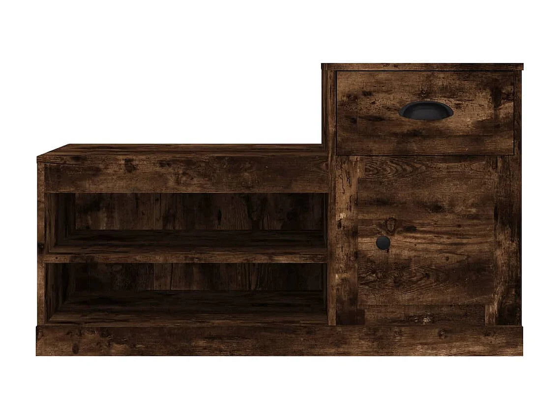 Zapatero roble ahumado 100x42x60 cm madera de ingeniería
