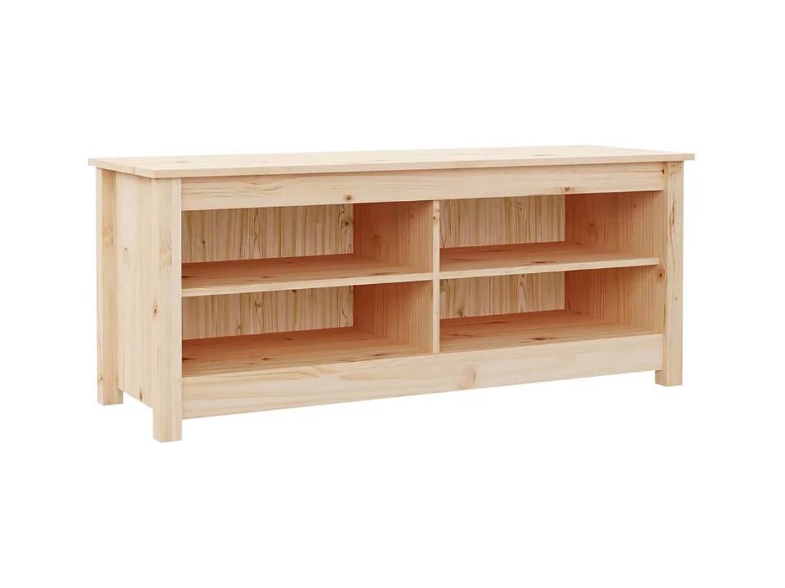 Banc à chaussures 110x38x45,5 cm Bois de pin massif