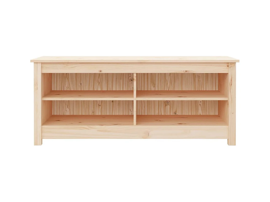 Banc à chaussures 110x38x45,5 cm Bois de pin massif
