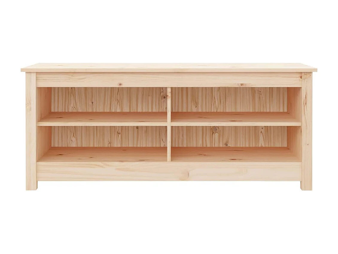 Panca portascarpe 110x38x45,5 cm Legno massello di pino