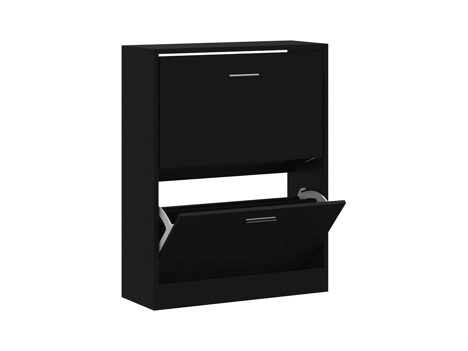 Armoire à chaussures Noir 63x24x81 cm Bois d'ingénierie