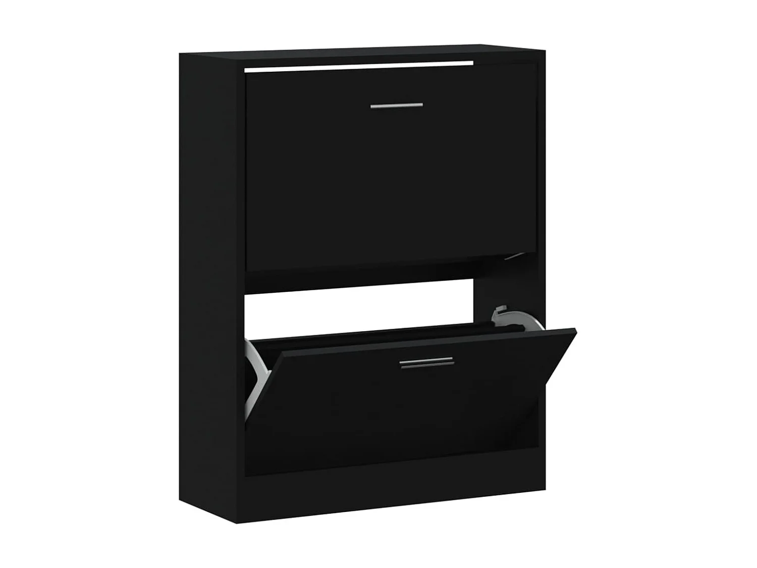 Armoire à chaussures Noir 63x24x81 cm Bois d'ingénierie