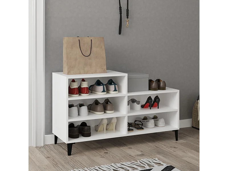 Witte schoenenkast 102x36x60 cm Technisch hout