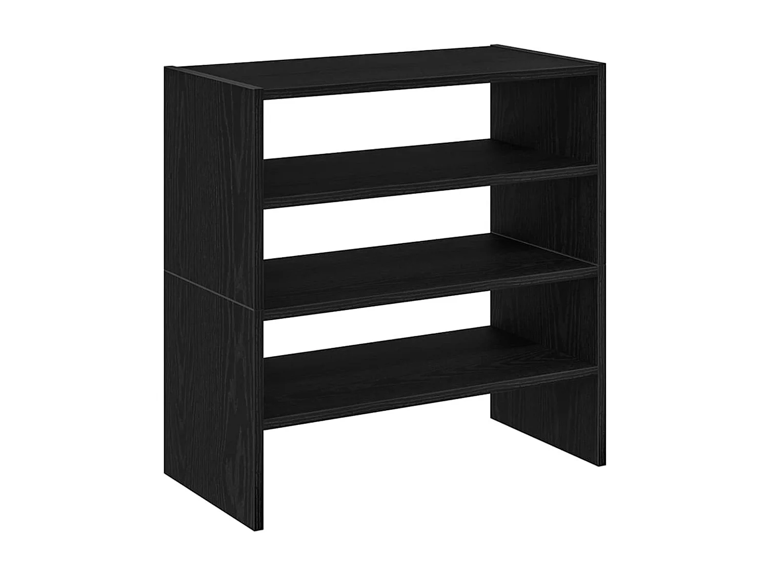 Étagères à chaussures, 2 pièces, empilables, chêne noir