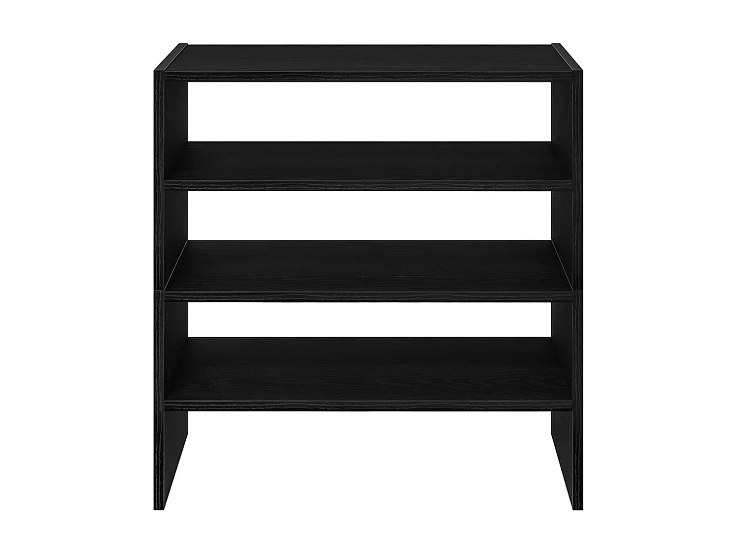 Étagères à chaussures, 2 pièces, empilables, chêne noir