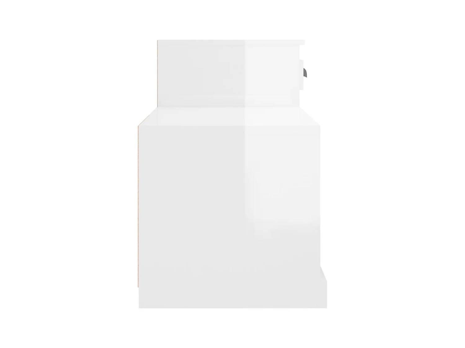 Armoire à chaussure blanc brillant 100x42x60 cm bois ingénierie