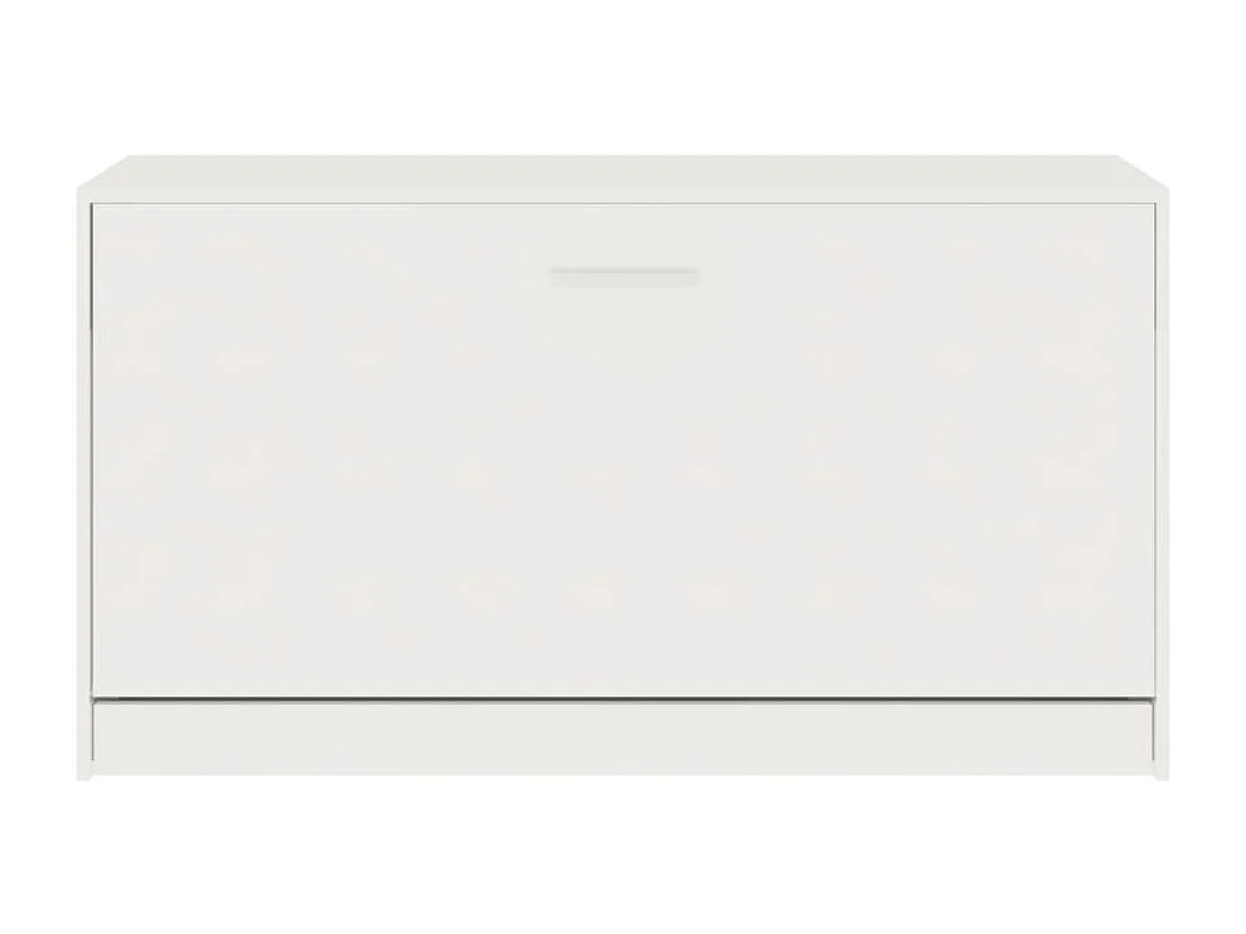 Banco zapatero Blanco brillo 80x24x45 cm Madera de ingeniería