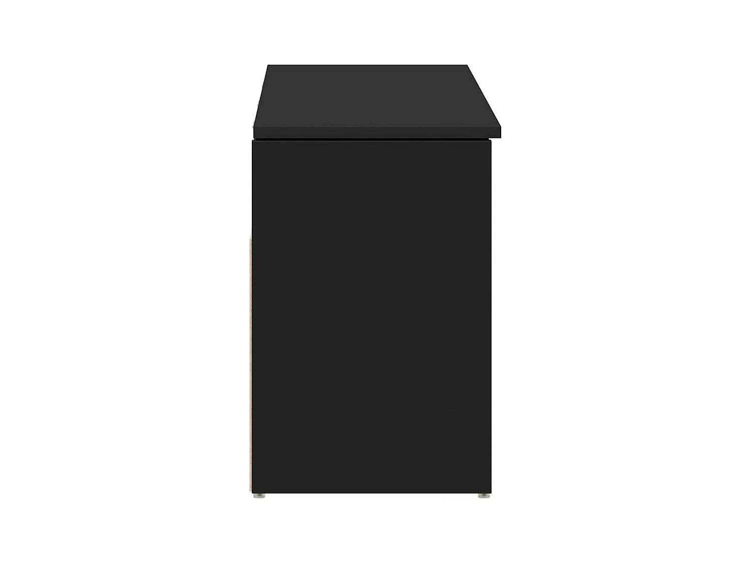 Banc à chaussures noir 102x30,5x45 cm bois d'ingénierie