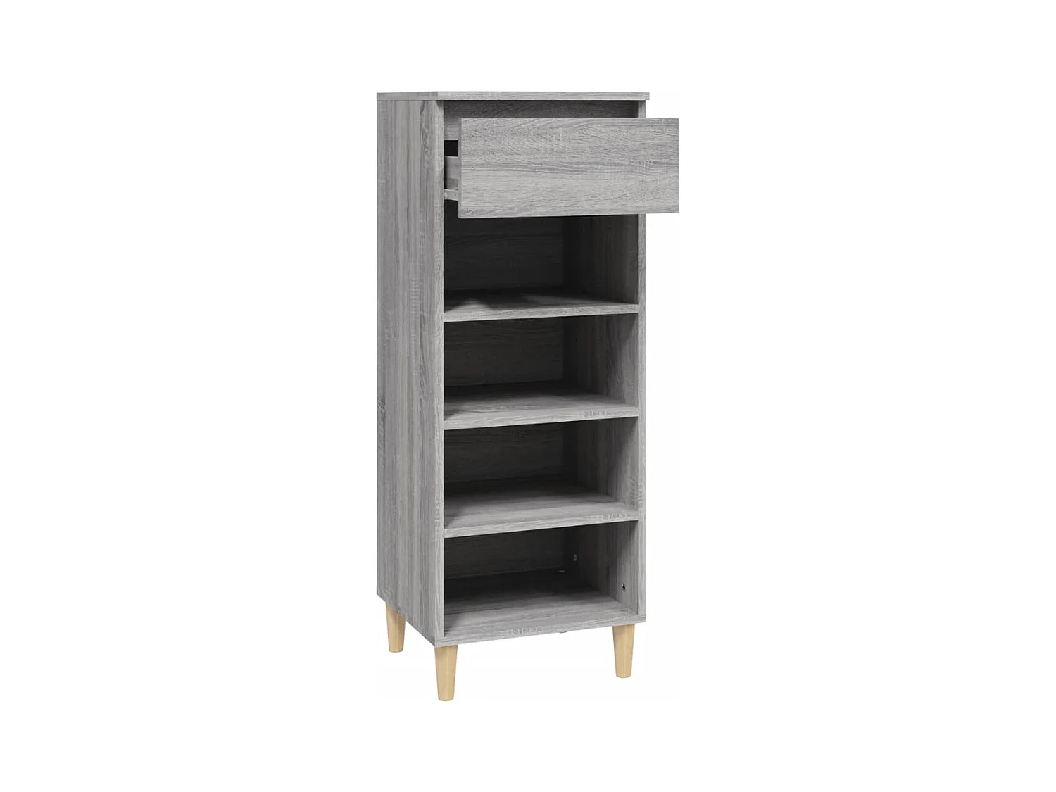 Sonoma grijze schoenenkast 40x36x105 cm Technisch hout
