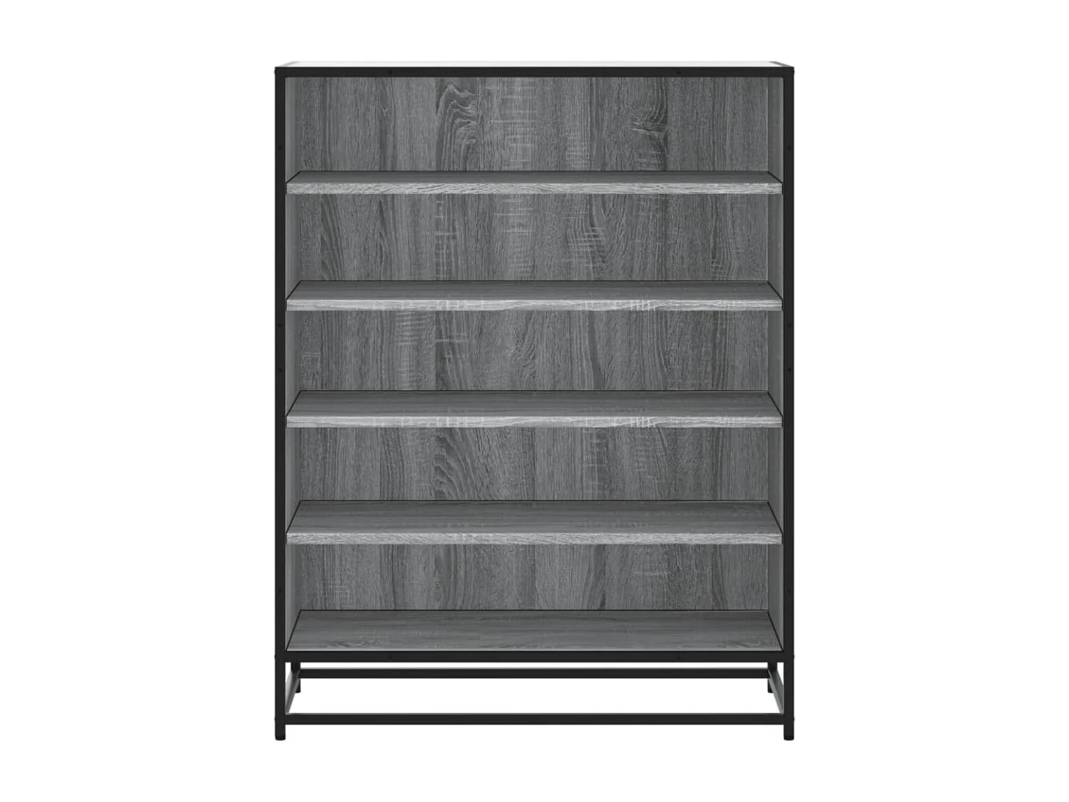 Meuble à chaussures sonoma gris bois d'ingénierie et métal