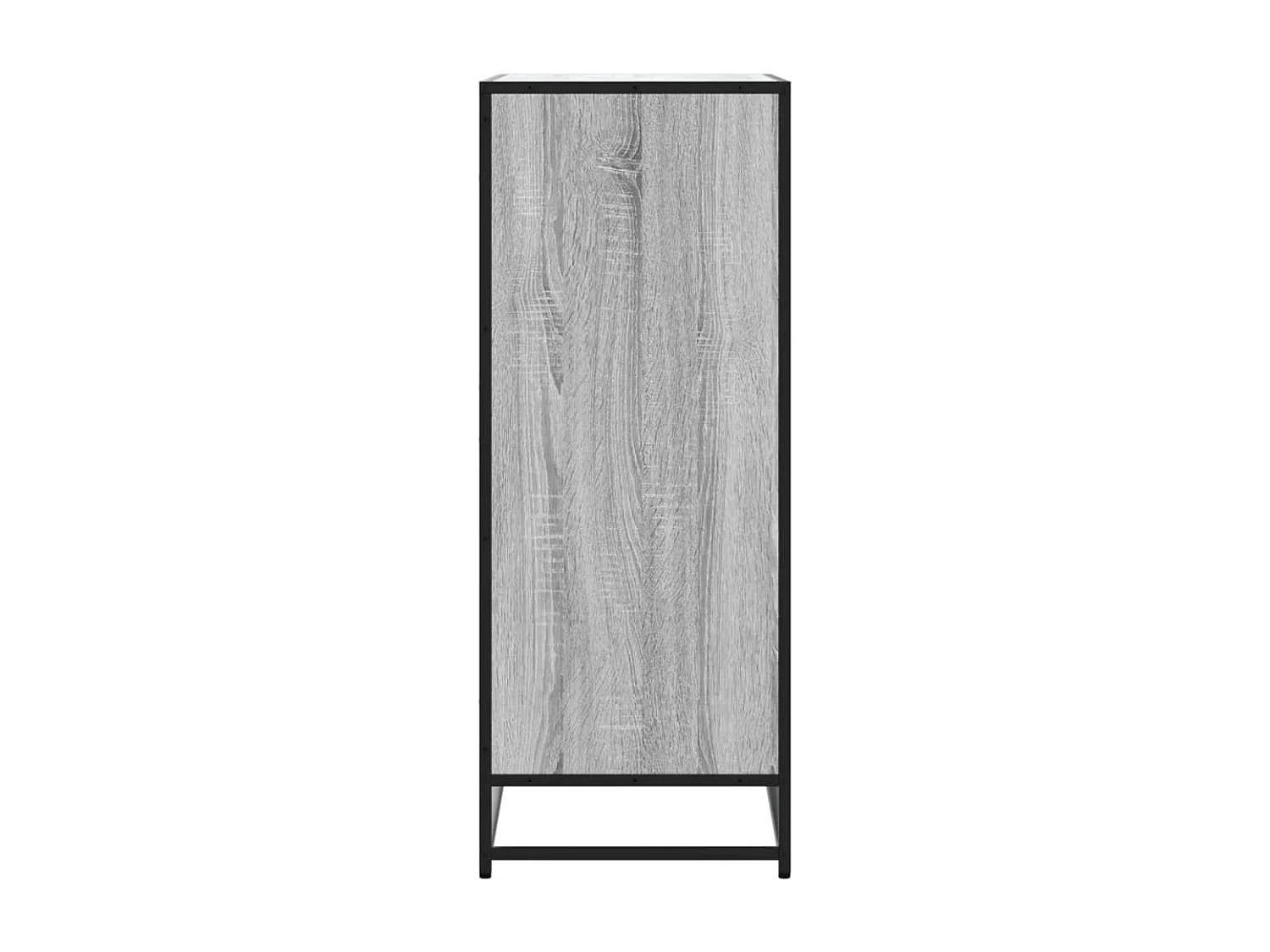 Meuble à chaussures sonoma gris bois d'ingénierie et métal