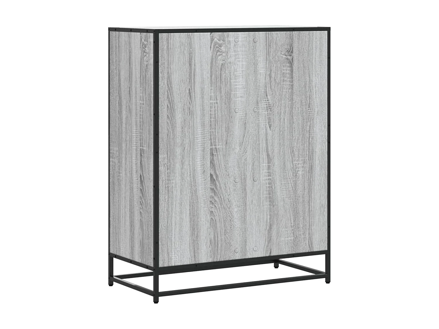 Meuble à chaussures sonoma gris bois d'ingénierie et métal