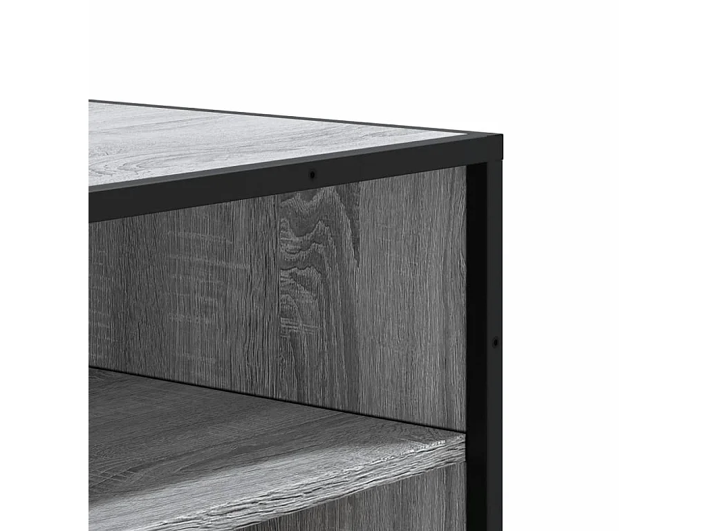 Meuble à chaussures sonoma gris bois d'ingénierie et métal