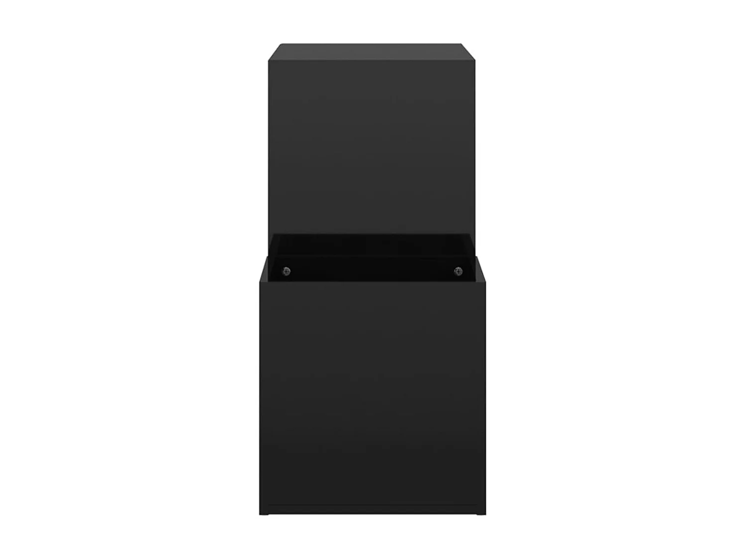 Armoire à chaussures d’entrée noir brillant bois ingénierie