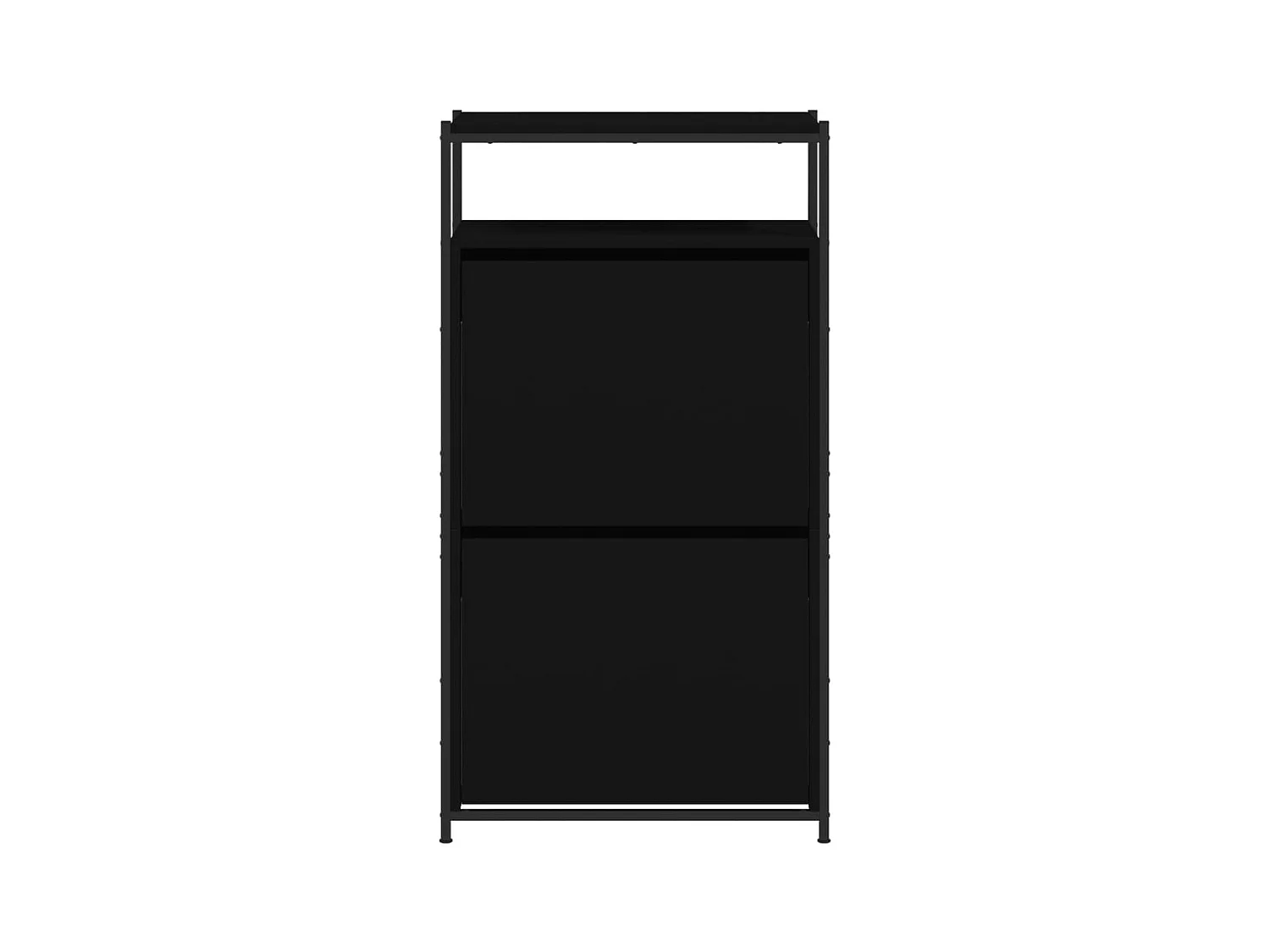 Zwarte schoenenkast 60x34x112 cm bewerkt hout