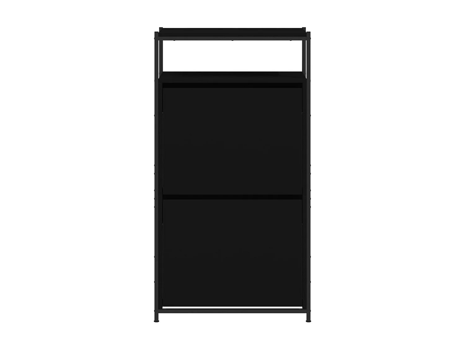 Zapatero negro 60x34x112 cm madera contrachapada