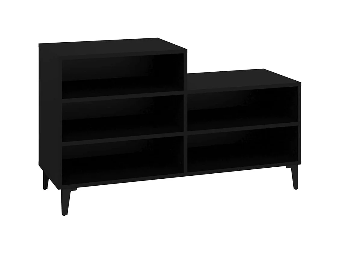 Armoire à chaussures Noir 102x36x60 cm Bois d'ingénierie