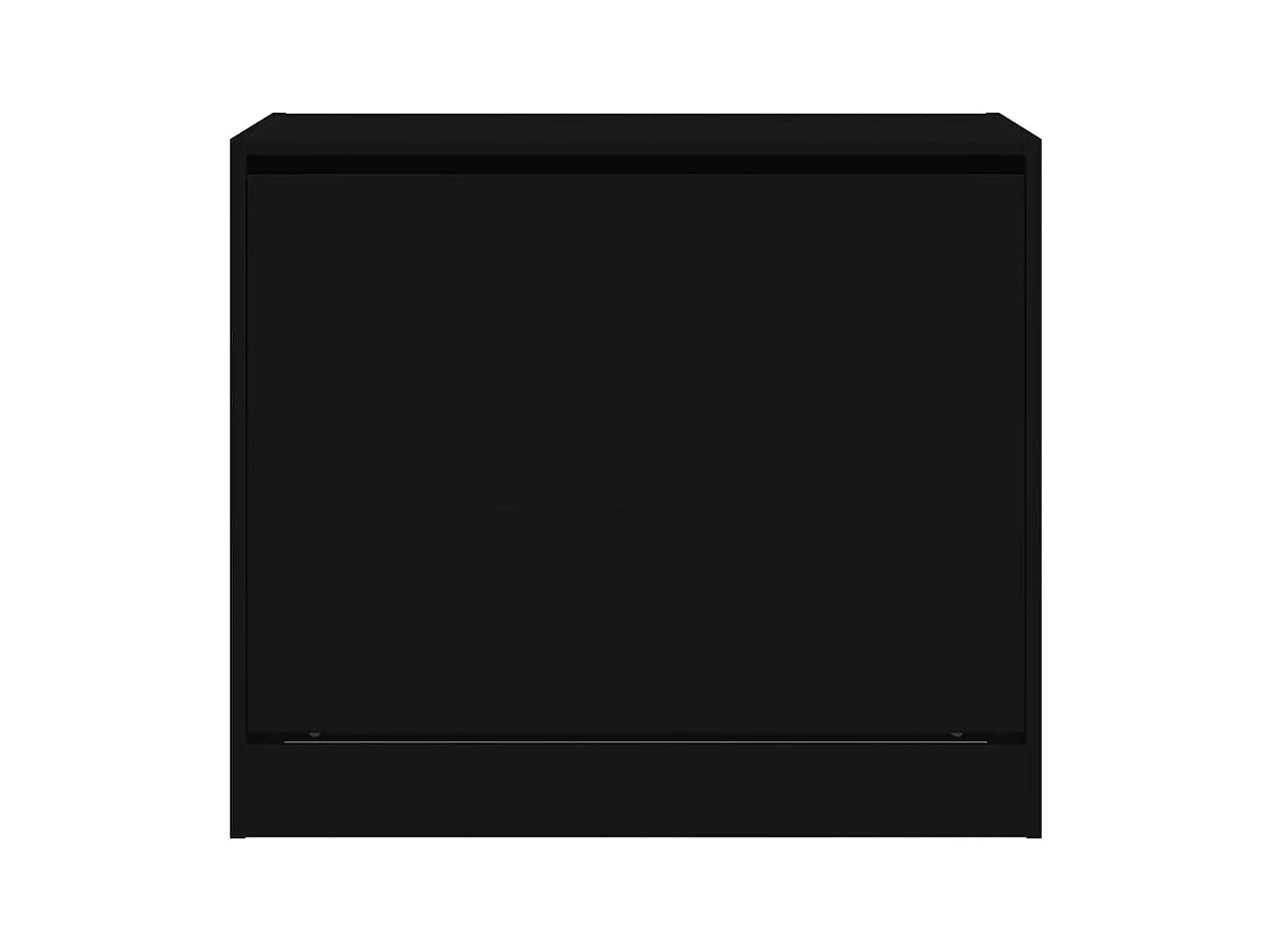 Scarpiera nera 80x42x69 cm in legno ingegnerizzato