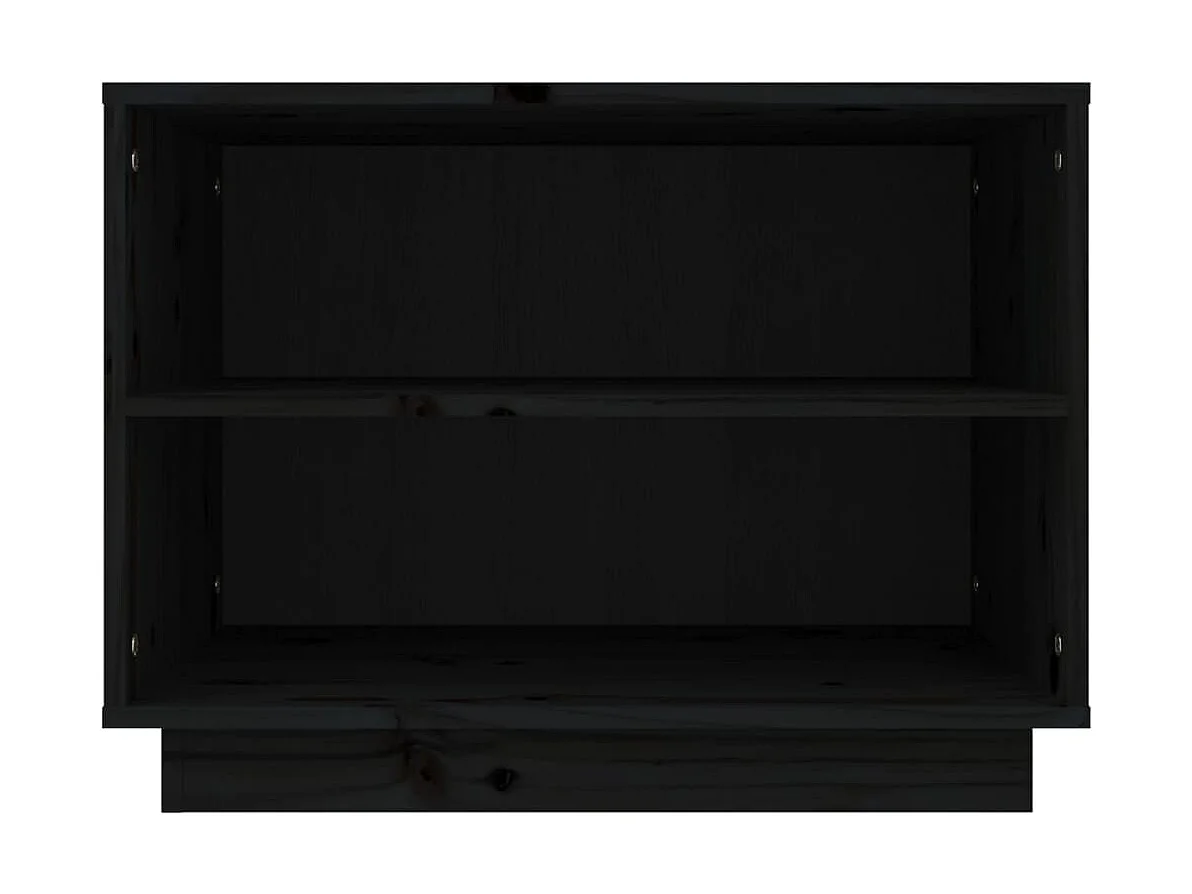 Armoire à chaussures Noir 60x34x45 cm Bois de pin massif