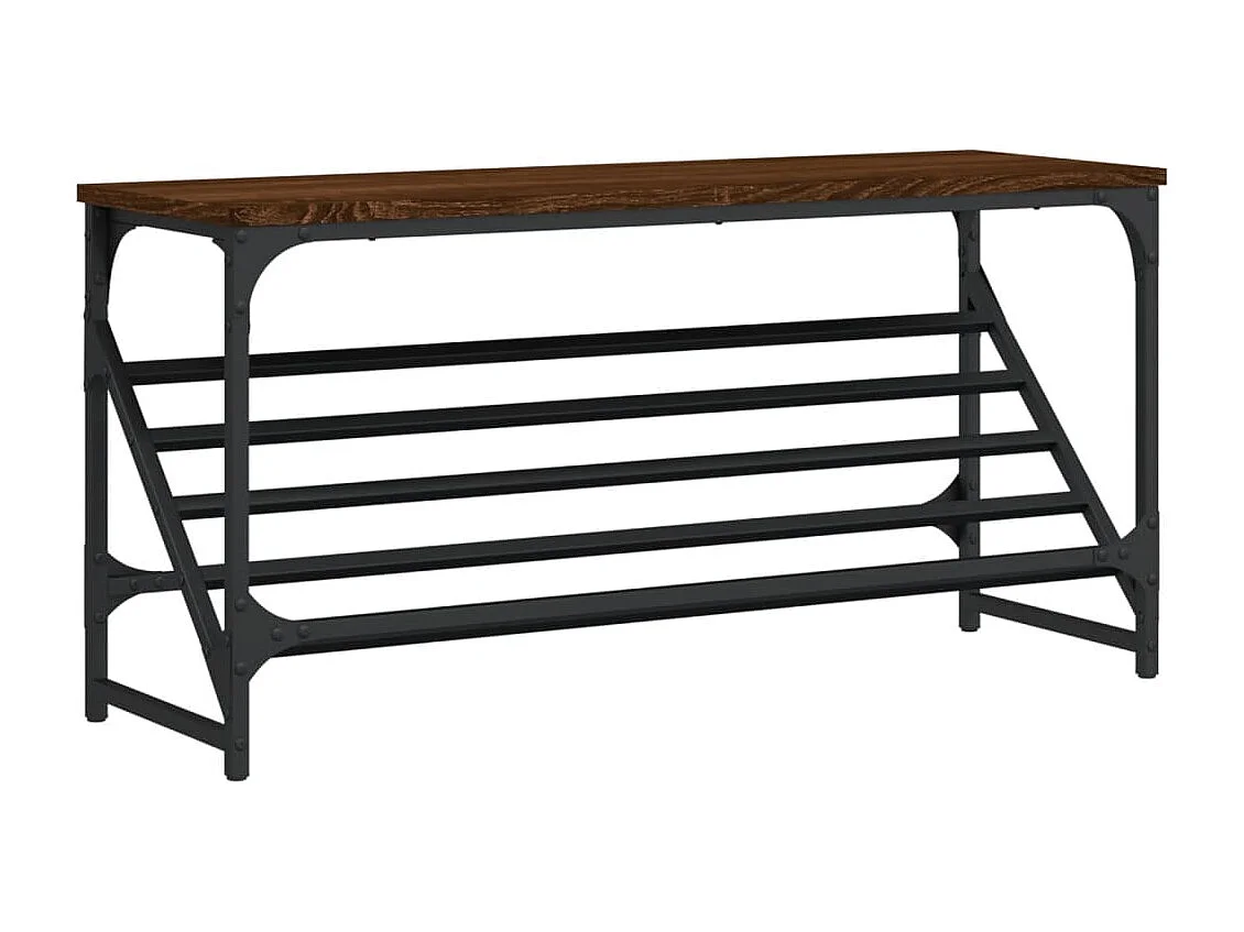 Étagère à chaussures chêne marron 90x30x45 cm bois d'ingénierie