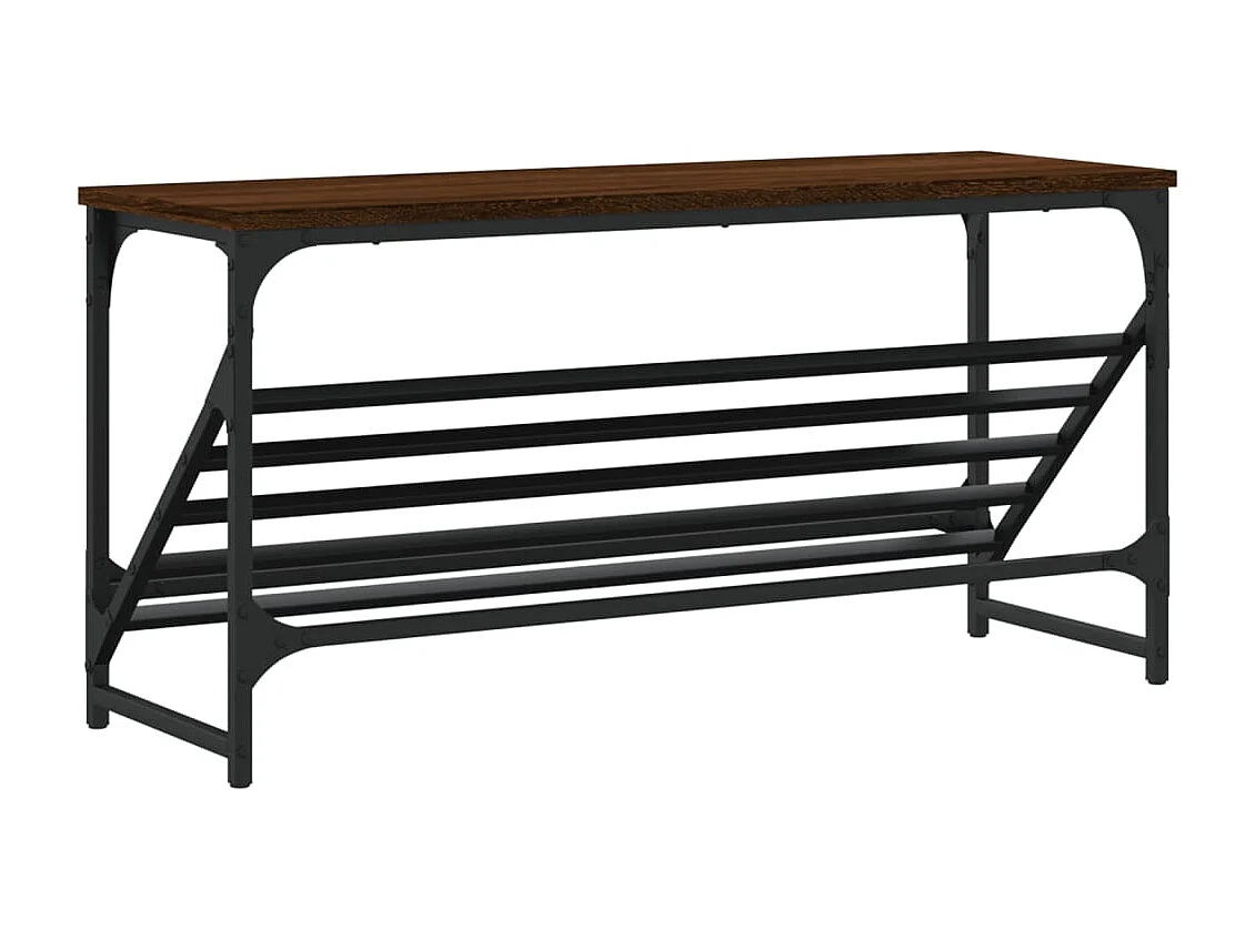 Étagère à chaussures chêne marron 90x30x45 cm bois d'ingénierie