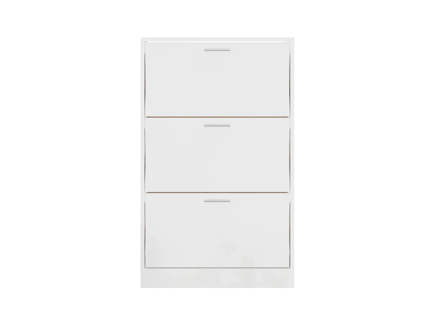 Armoire à chaussure Blanc brillant 63x24x103 cm Bois ingénierie