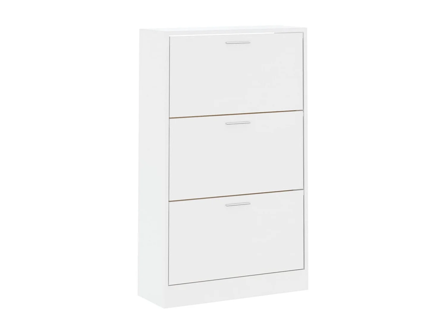 Armoire à chaussure Blanc brillant 63x24x103 cm Bois ingénierie