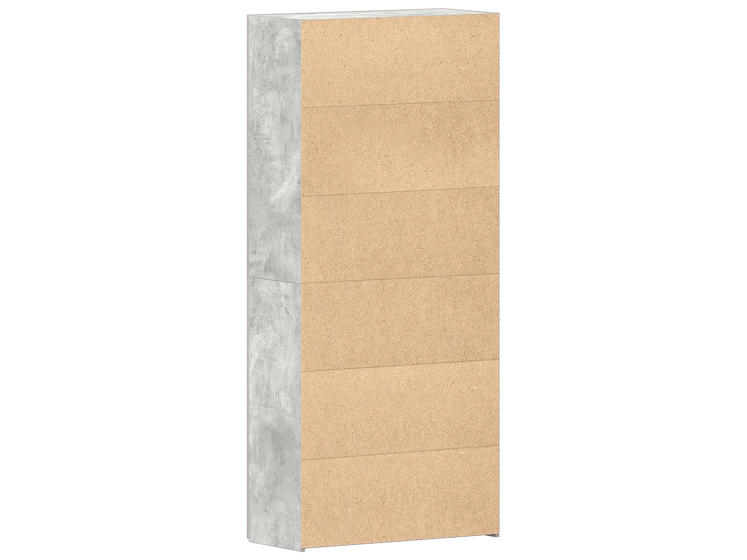 Meuble à chaussures Gris béton 80x35,5x180 cm Bois d'ingénierie