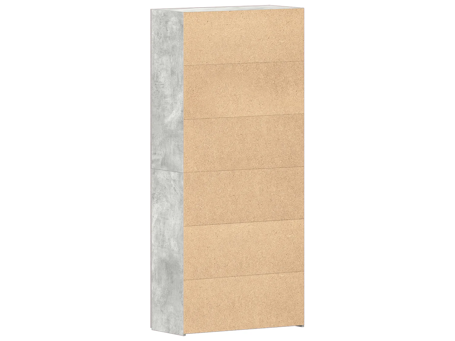 Meuble à chaussures Gris béton 80x35,5x180 cm Bois d'ingénierie