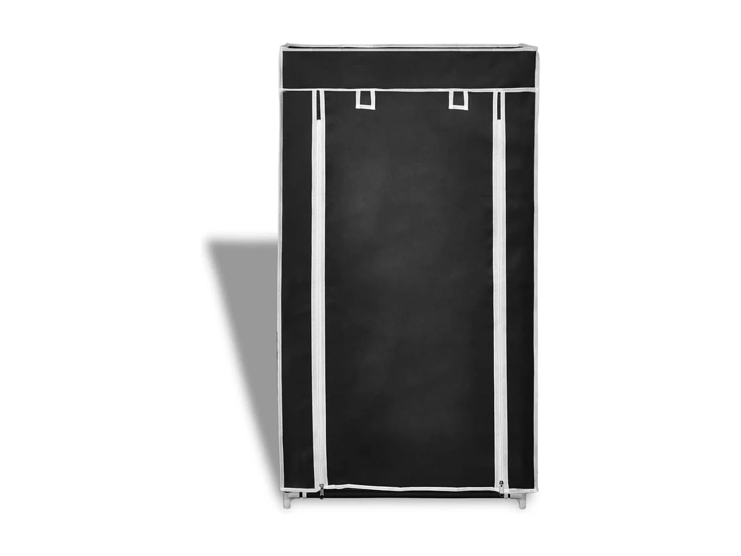 Scarpiera con coperchio 58 x 28 x 106 cm Tessuto nero