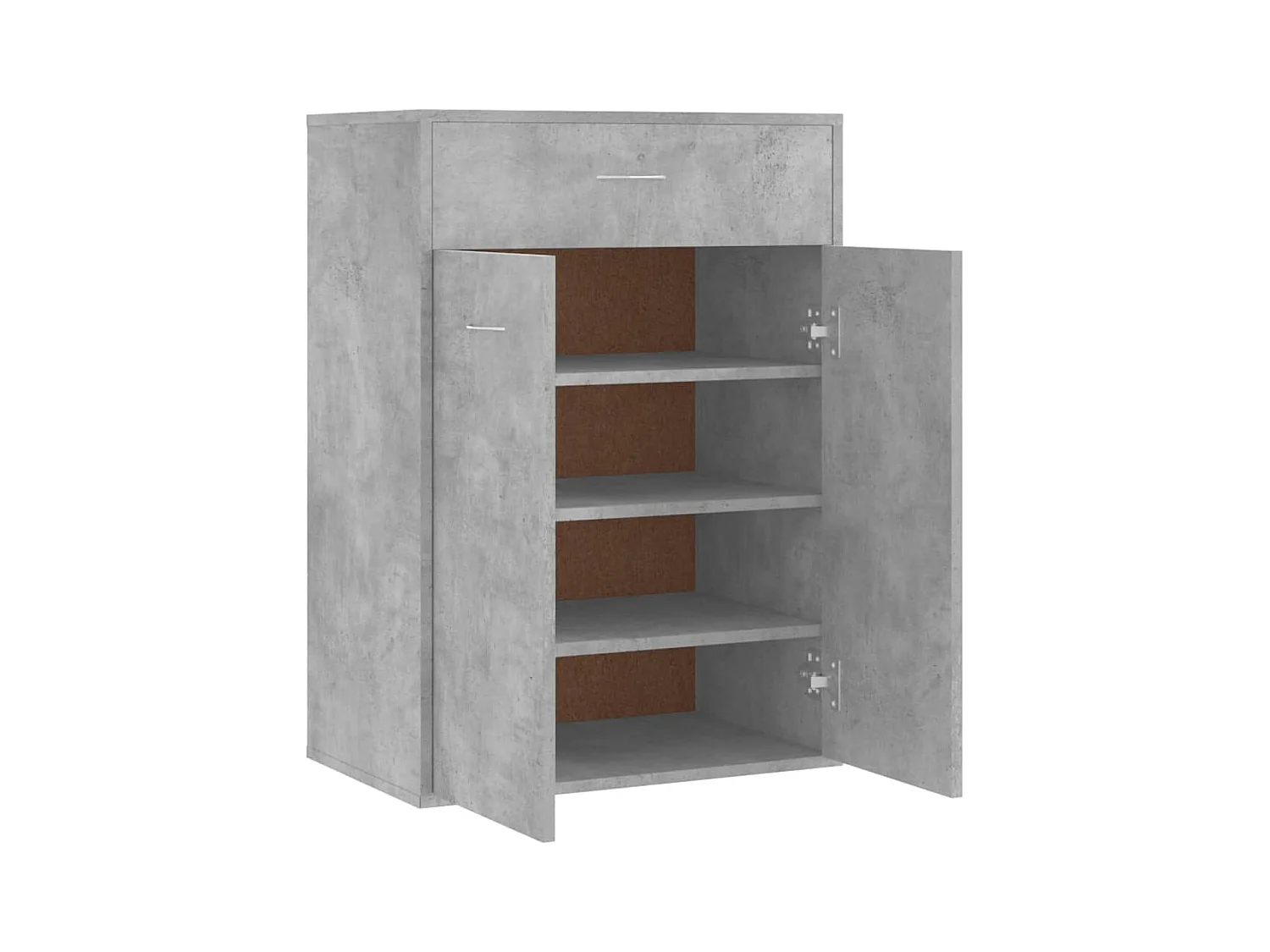 Armoire à chaussures Gris béton 60x35x84 cm Bois d'ingénierie