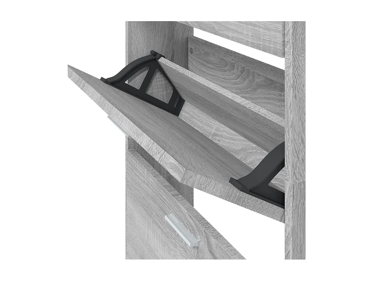 Scarpiera Sonoma grigia 59x17x169 cm in legno ingegnerizzato