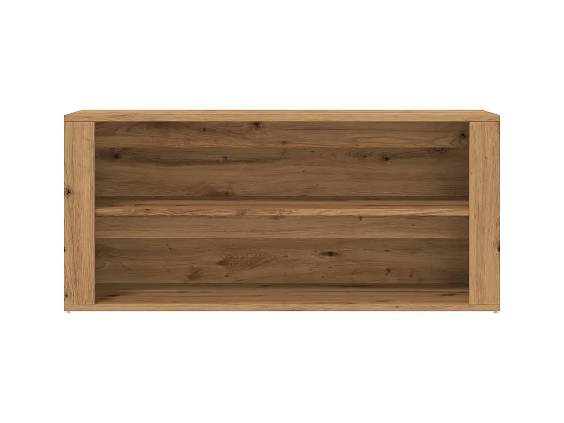 Banc à chaussures chêne artisanal 100x35x45cm bois d'ingénierie