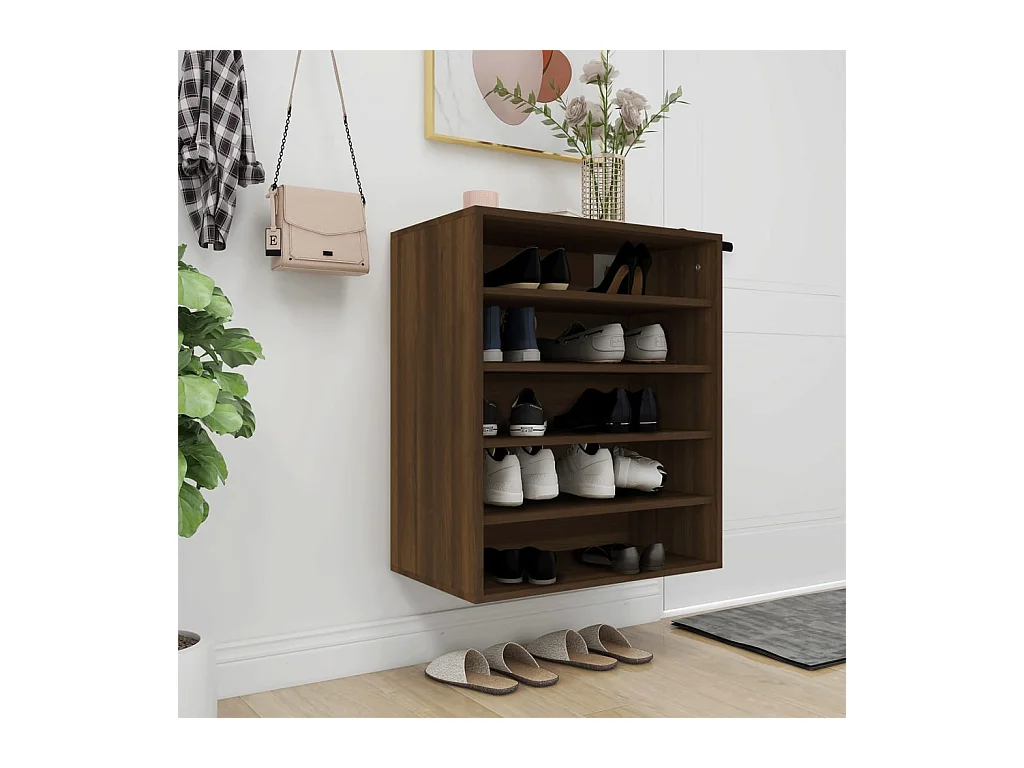 Meuble à chaussures Chêne marron 60x35x70 cm Bois d'ingénierie