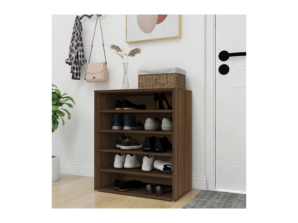 Meuble à chaussures Chêne marron 60x35x70 cm Bois d'ingénierie