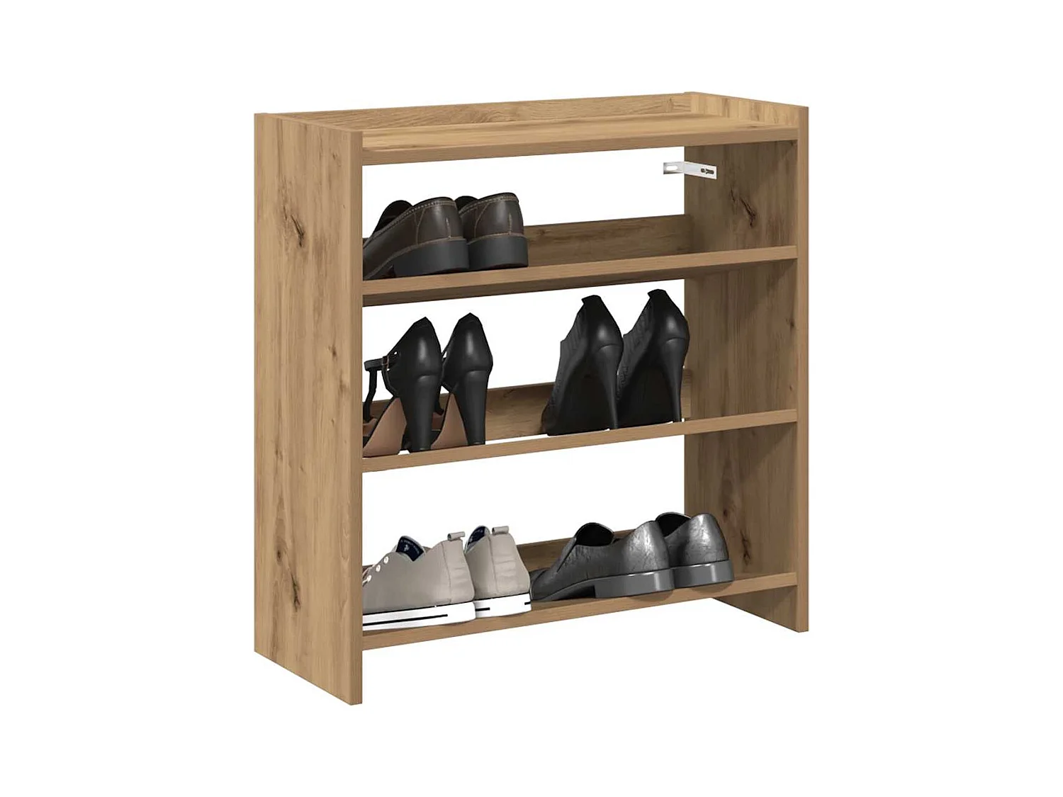 Étagère à chaussures chêne artisanal bois d'ingénierie