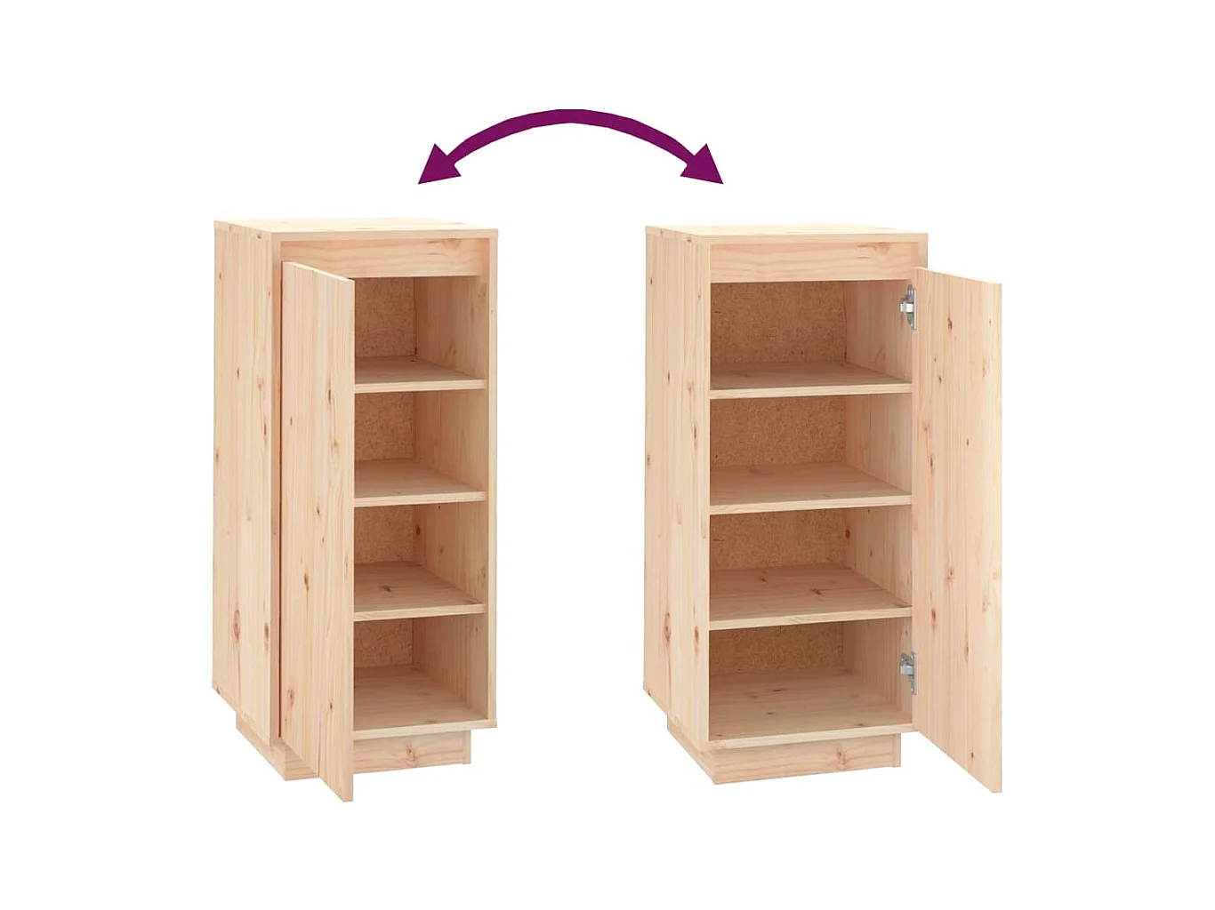 Armoire à chaussures 35x35x80 cm Bois de pin massif