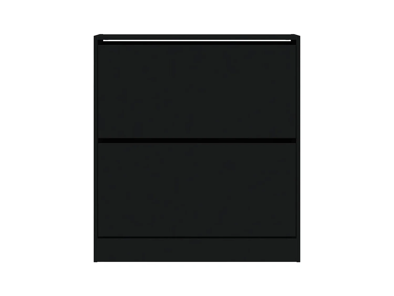 Armoire à chaussures noir 80x21x87,5 cm bois d'ingénierie