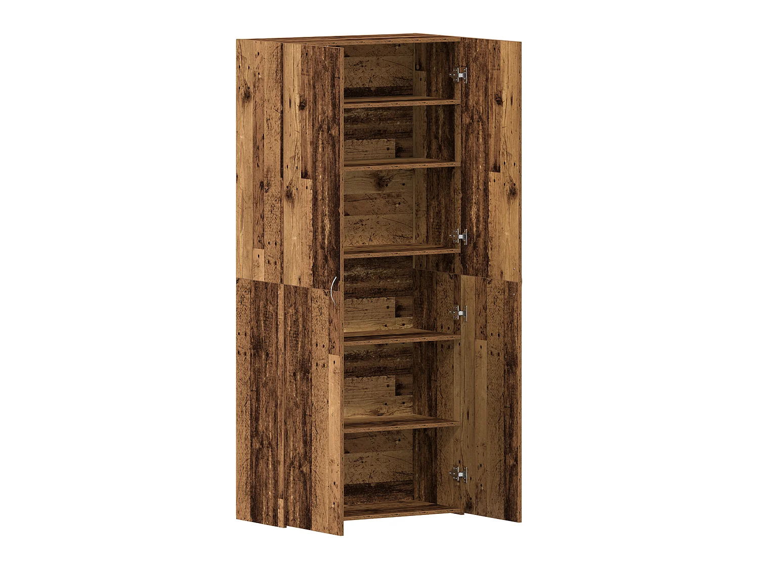 Cabinet à chaussures en bois vieilli 80x35,5x180 cm en bois d'ingénierie