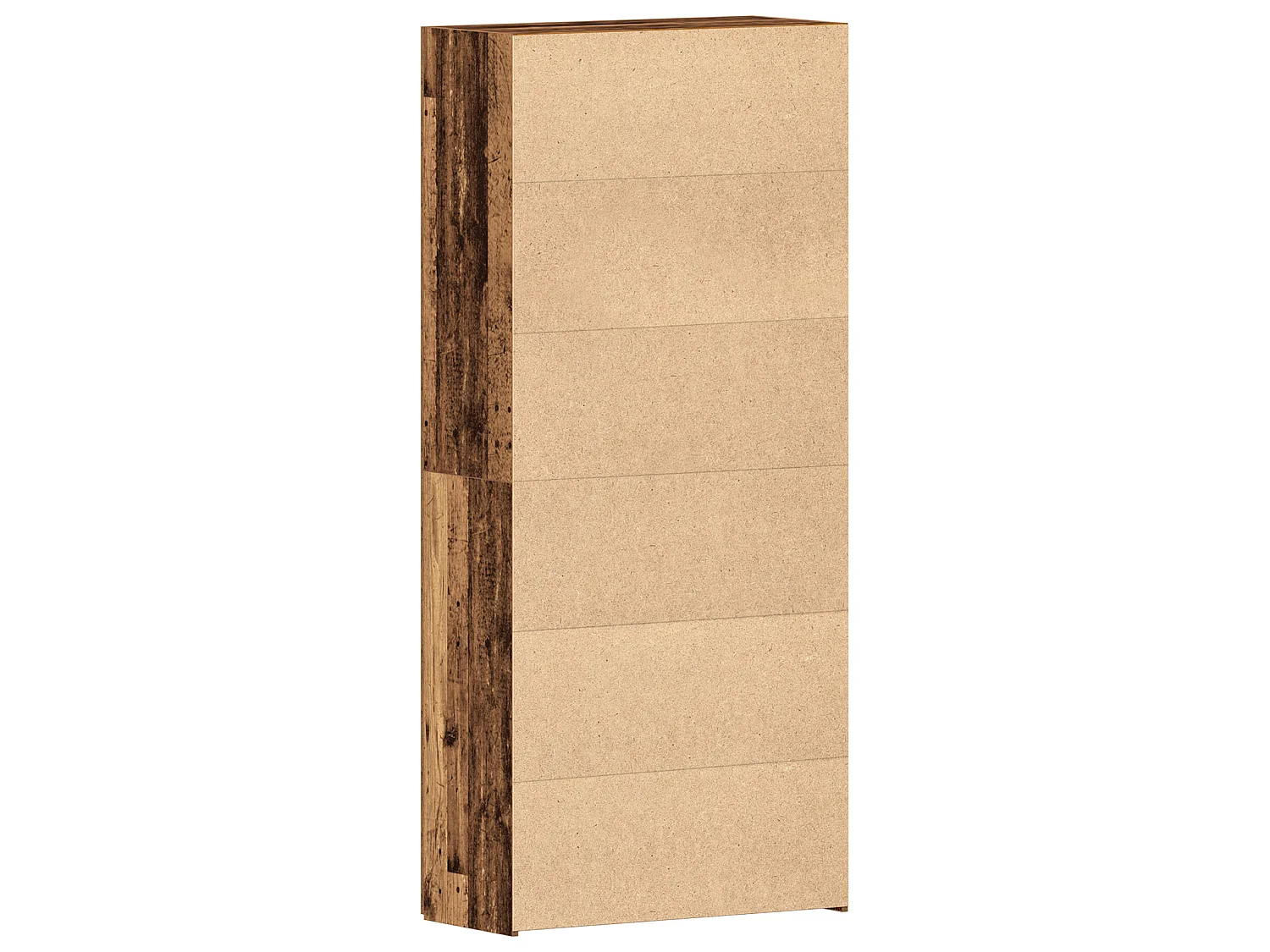 Cabinet à chaussures en bois vieilli 80x35,5x180 cm en bois d'ingénierie