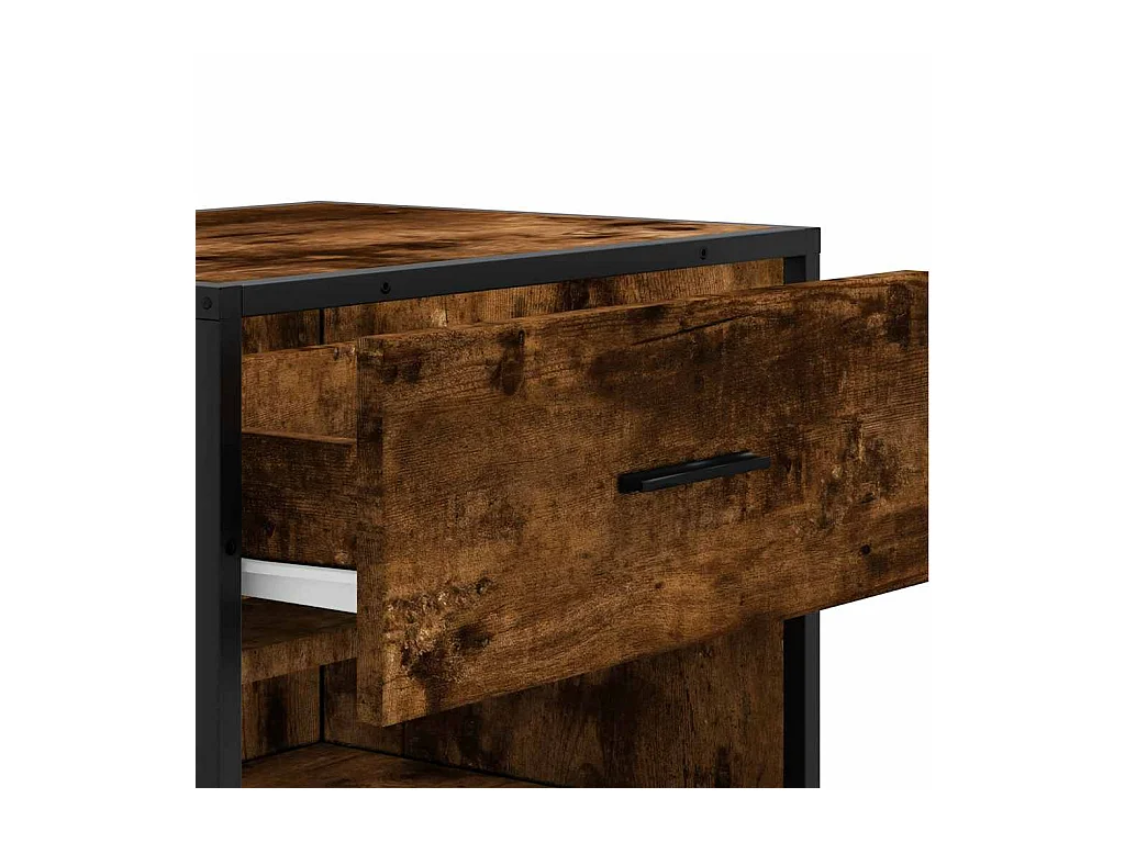 Étagère à chaussures chêne fumé 48x38x97,5 cm bois d'ingénierie