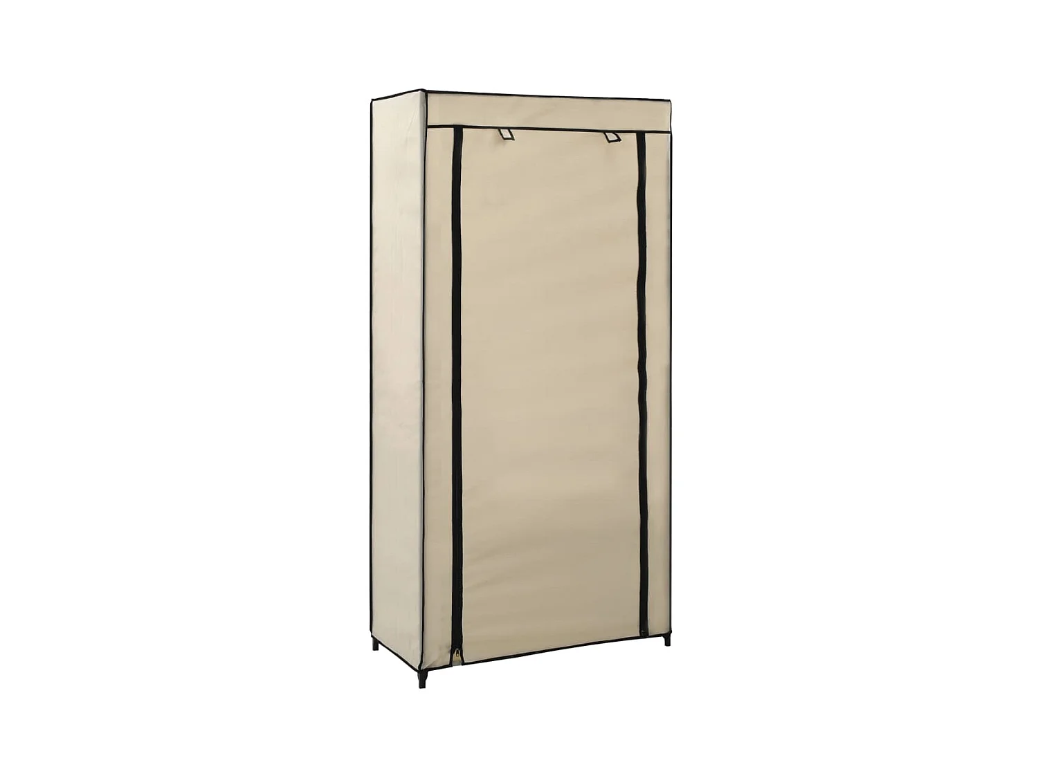 Armoire à chaussures avec housse Crème 58x28x106 cm Tissu