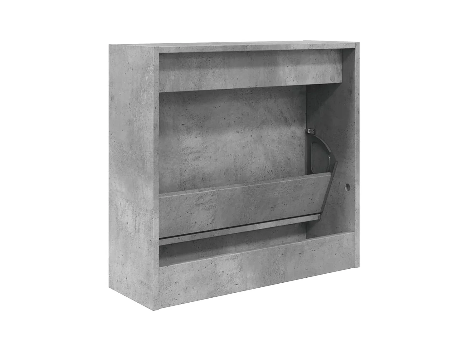 Armoire à chaussures gris béton 60x21x57 cm bois d'ingénierie