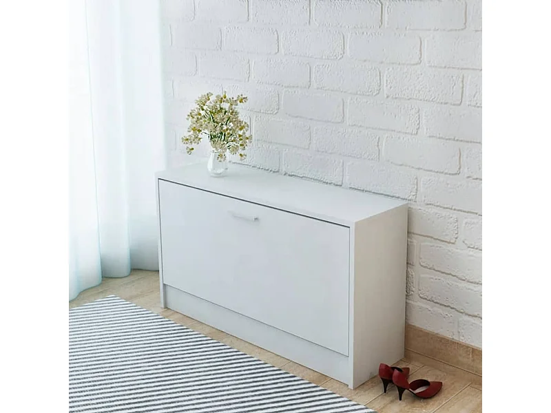 Banco zapatero 80x24x45 cm Blanco