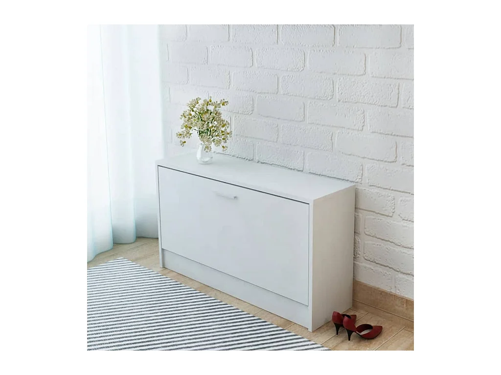 Schoenenbank 80x24x45 cm Wit