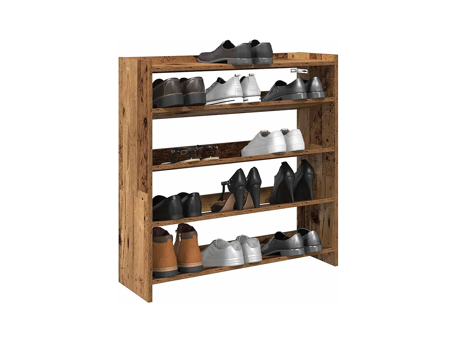 Étagère à chaussures vieux bois 80x25x81 cm bois d'ingénierie