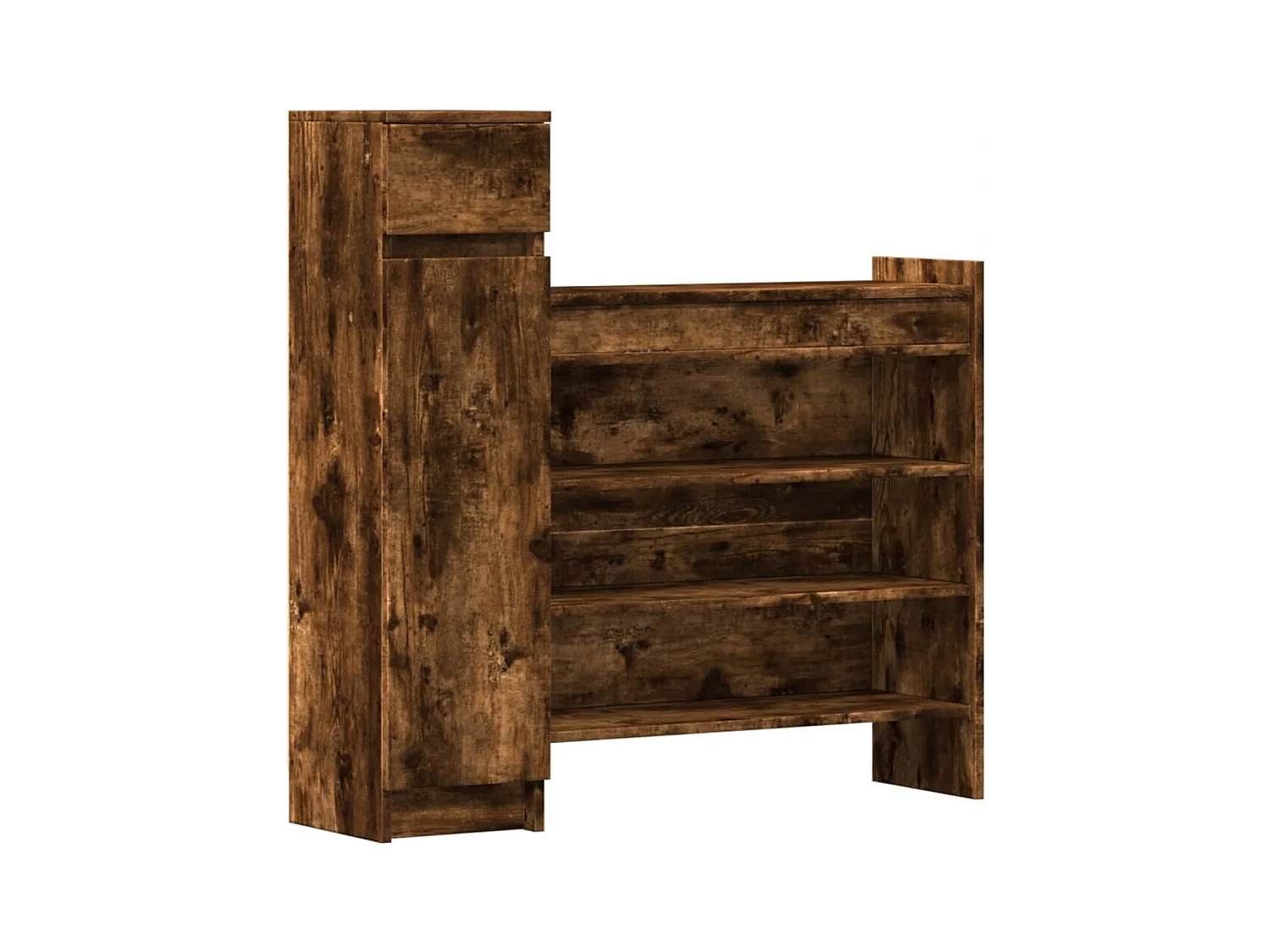 Armoire à chaussures chêne fumé bois d'ingénierie