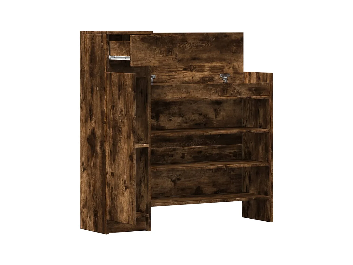 Armoire à chaussures chêne fumé bois d'ingénierie